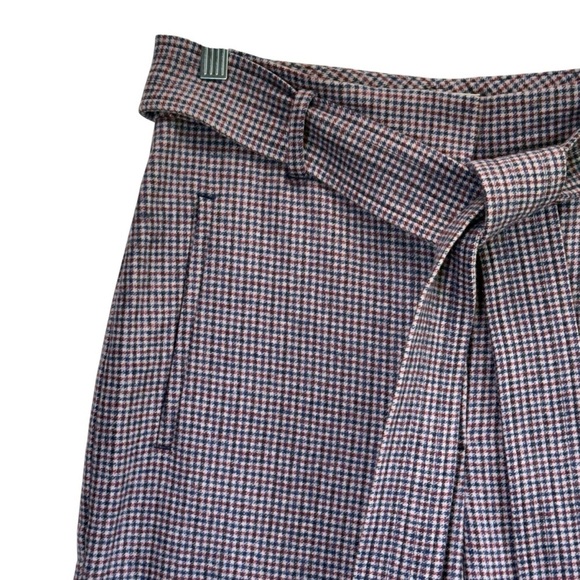 Wilfred Wool Blend Plaid Pants with Tie-Waist. Size 6 - Picture 10 of 13